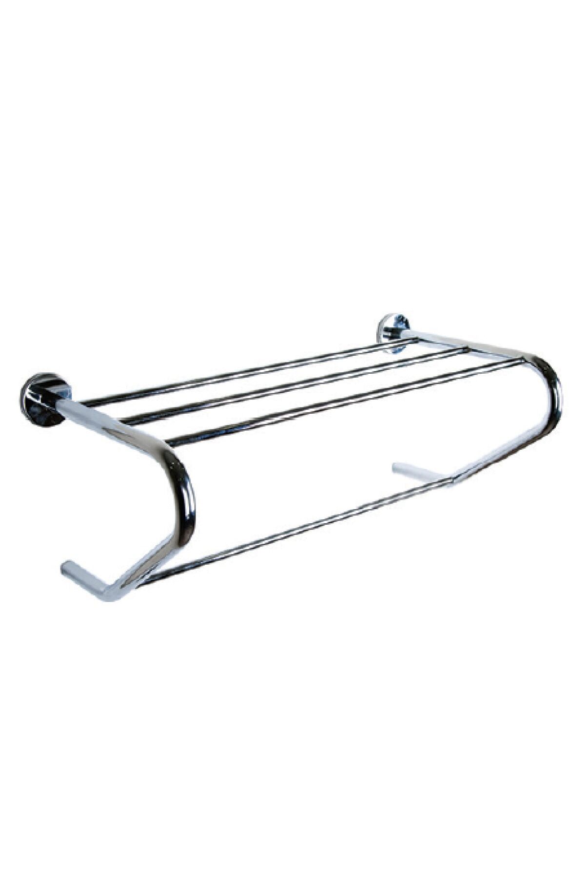 Açılı Destekli Raf Havluluk  - 50 Cm 304 Kalite Paslanmaz Çelik