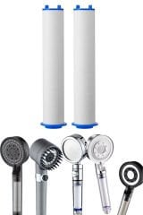 2 Adet Duş Başlığı Filtresi – Kireç, Klor ve Pas Önleyici Yedek Filtre Seti