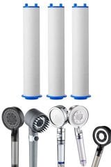 3 Adet Duş Başlığı Filtresi – Kireç, Klor ve Pas Önleyici Yedek Filtre Seti