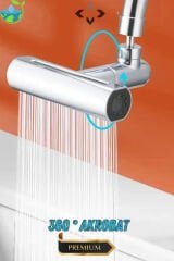 360° Akrobat 4 Farklı Modlu Su Tasarruflu Fonksiyonel Krom Akrobat Musluk Batarya Başlığı