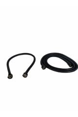 Siyah Duş Hortumu Ve Kısa Robot Duş Ara Bağlantı Hortumu Siyah 2'li Duş Seti