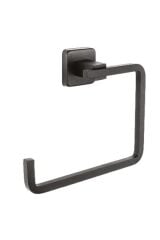 Kare Mat Siyah Yuvarlak Havluluk