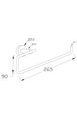 Inci Mat Siyah Paslanmaz Kağıt Havluluk Kapaksız