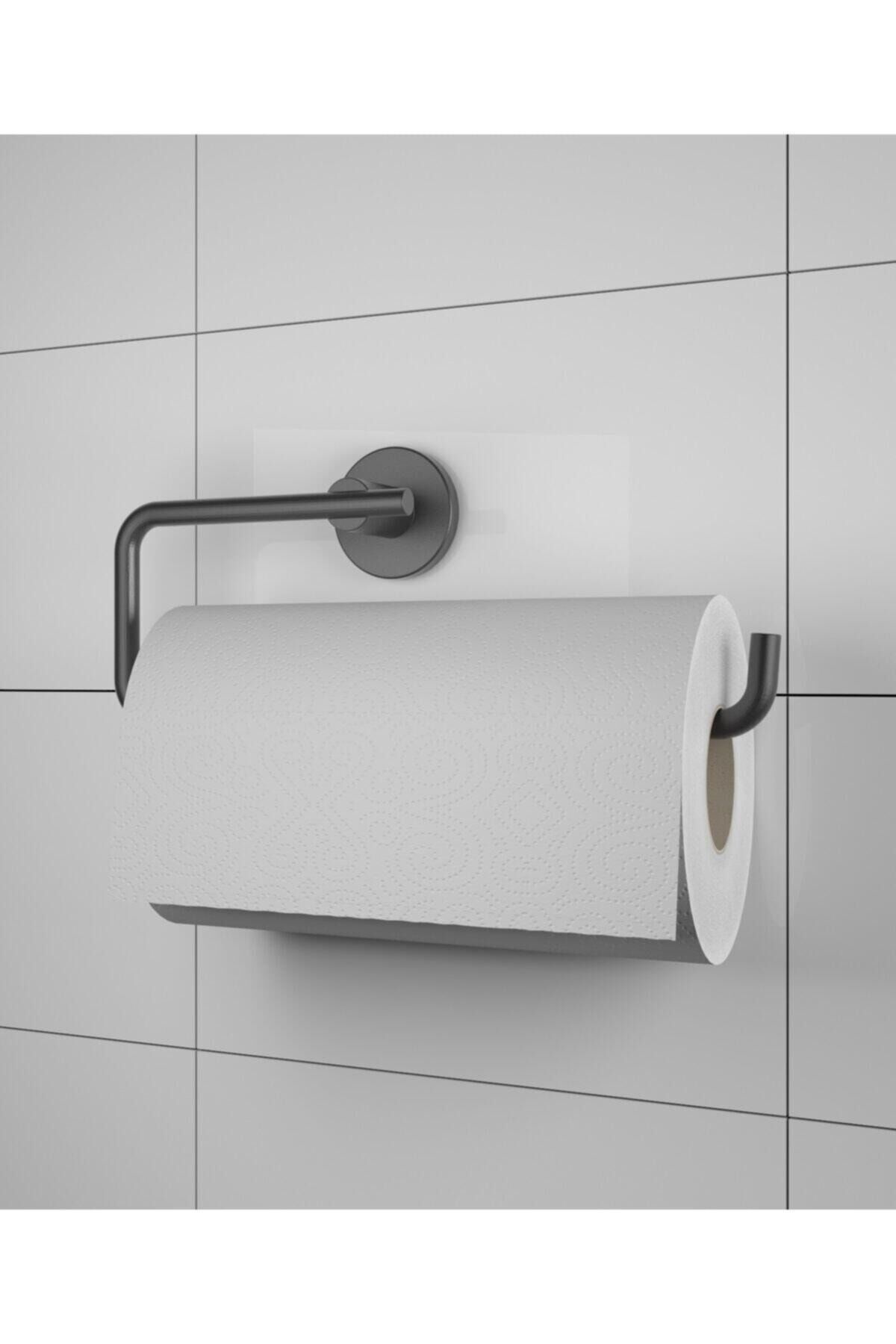 Inci Mat Siyah Paslanmaz Kağıt Havluluk Kapaksız