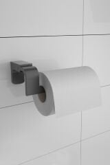 Premium Mat Siyah Açık Tuvalet Kağıtlığı