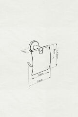 Dolce Paslanmaz Geniş Kapaklı Tuvalet Kağıtlığı Wc Kağıtlık Tuvalet Kağıdı Krom