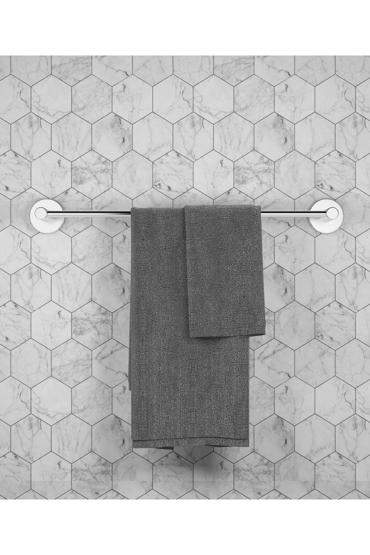 Dolce Krom Uzun Havluluk 40cm Banyo Havlu Askısı