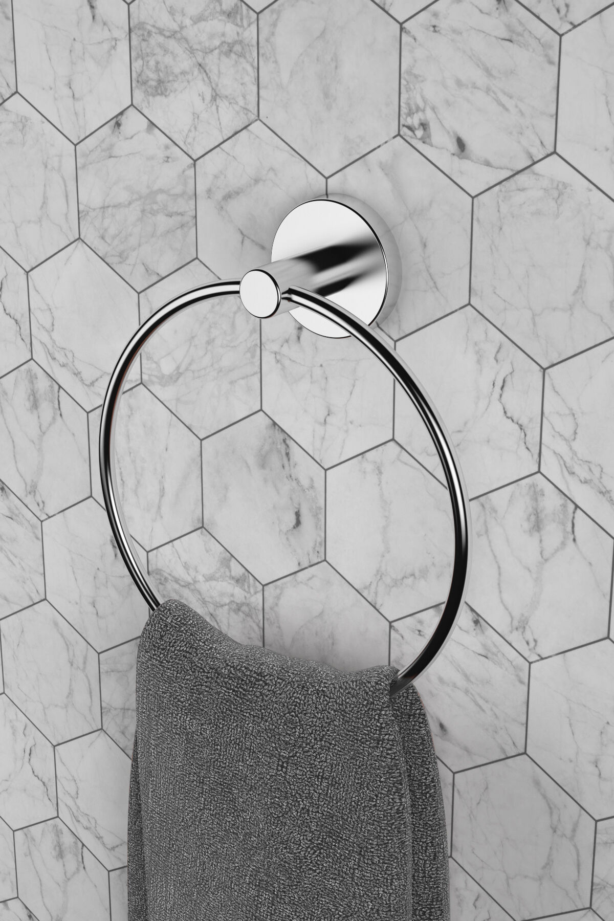 Dolce ÖMÜR BOYU PASLANMAZ Krom Yuvarlak Havluluk