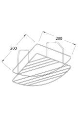 Mat Siyah Tekli Süngerlik Şampuanlık 20x20 Cm