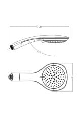 Bianco 3 Fonksiyonlu Duş Başlığı Duş Hortumu Hediyeli
