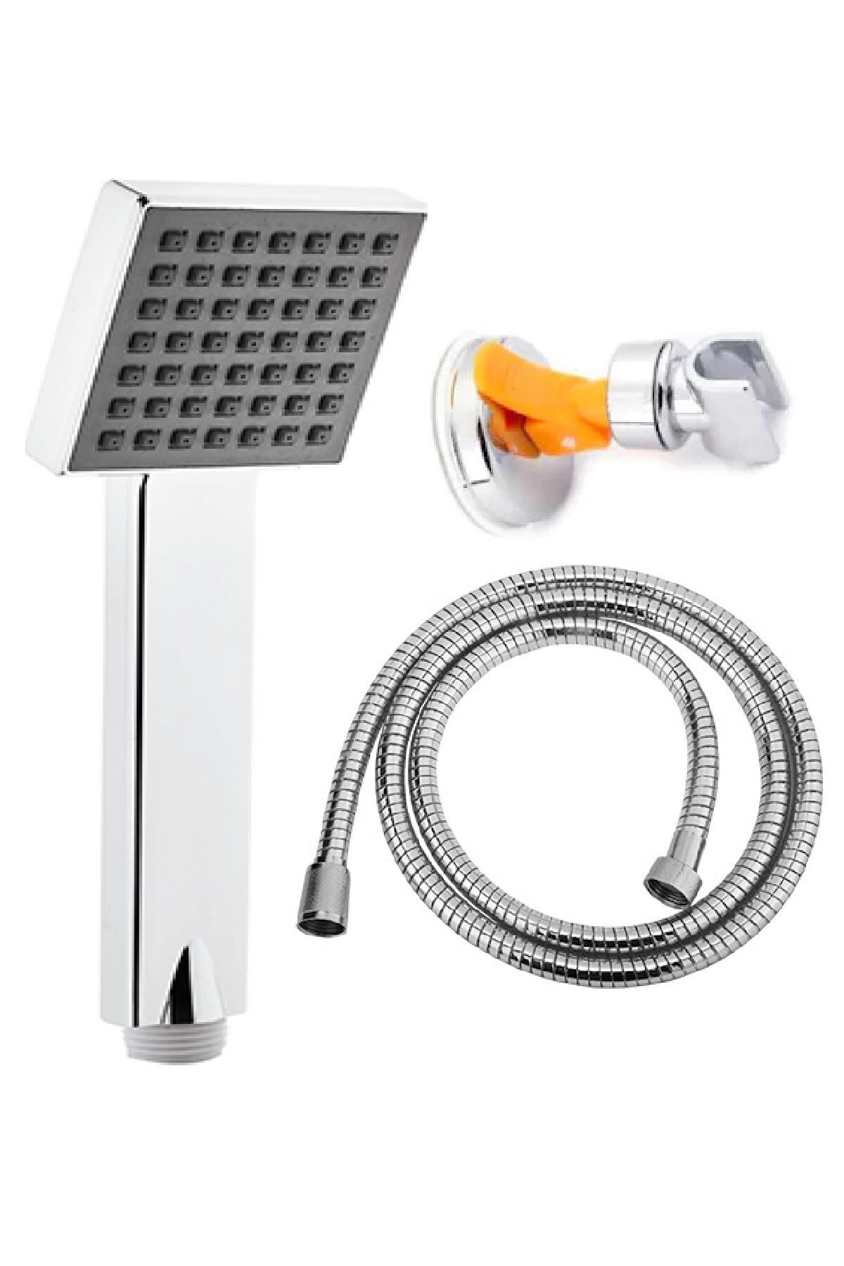 Quadro Duş Başlığı + Vakumlu Mafsal + Duş Hortumu Duş Takımı