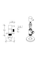 Aç Kapa Pimli Ara Taharet Musluğu Pirinç Üzeri Krom Kaplama