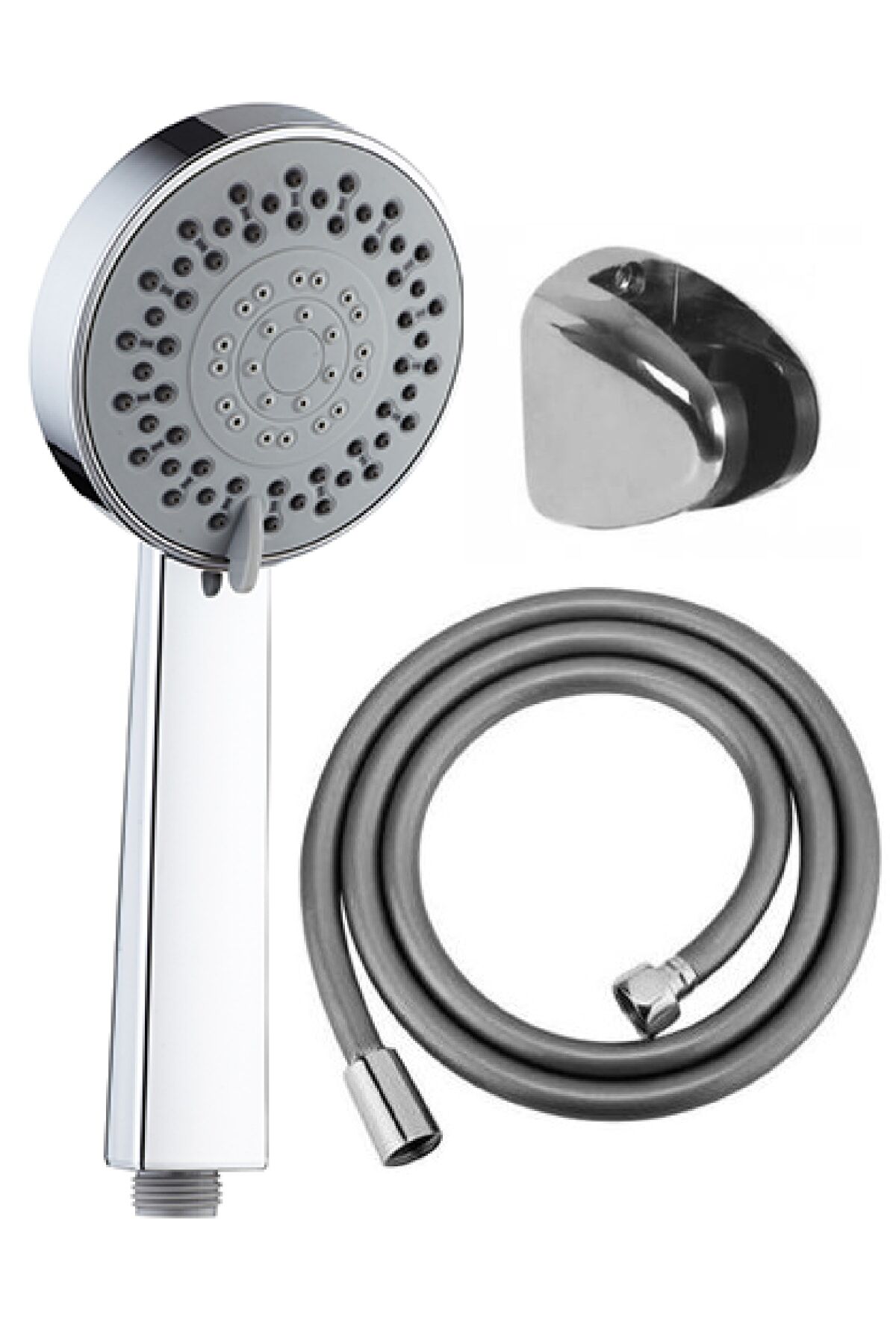 Tondo 5 Fonksiyonlu Duş Başlığı Pvc Hortum Duş Askısı Duş Takımı Duş Seti