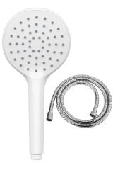 Deluxe Beyaz Duş Başlığı + Duş Hortumu Duş Seti