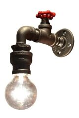 Su Borusu Tasarım Rustik Aplik Duvar Aydınlatma Avize Lamba ( Ampülsüz )