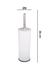 Beyaz 3 Litre Çöp Kovası + Tuvalet Fırçası Çöp Kovası Seti