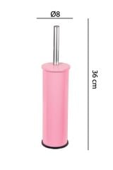 Yerden Pembe Tuvalet Fırçası Paslanmaz Çelik