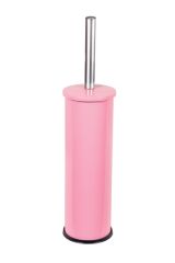 Yerden Pembe Tuvalet Fırçası Paslanmaz Çelik