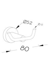 Mira Siyah Ikili Bornoz Askılık 2 Adet