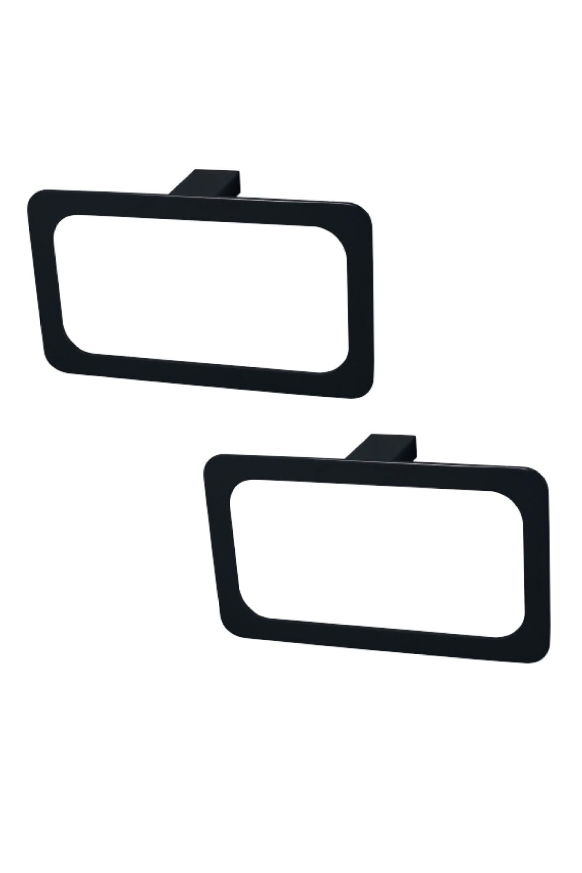 Black City Siyah Yuvarlak Havluluk 4 Adet