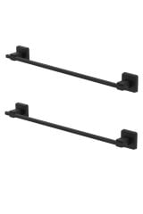 Kare Mat Siyah Uzun Havluluk 2 Adet