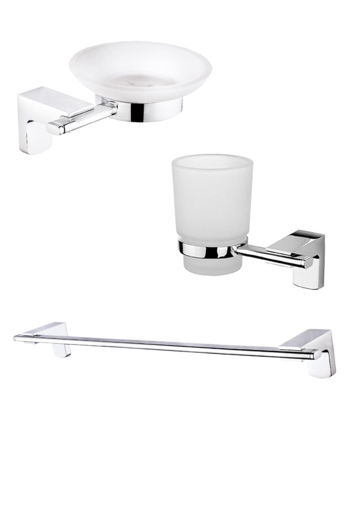 Premium Diş Fırçalık + Sabunluk + Uzun Havluluk Banyo Seti