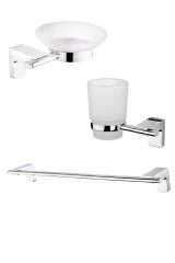 Premium Diş Fırçalık + Sabunluk + Uzun Havluluk Banyo Seti