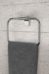 Premium Uzun Havluluk + Yuvarlak Havluluk + Ikili Askılık Banyo Seti