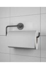 Inci Siyah Ikili Askılık + Uzun Ve Kağıt Havluluk Banyo Seti