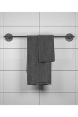 Inci Siyah Ikili Askılık + Uzun Ve Kağıt Havluluk Banyo Seti