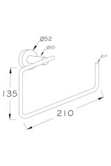 Inci Siyah Kapaksız Kağıtlık + Yuvarlak Havluluk Banyo Seti
