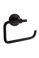 Inci Siyah Kapaksız Kağıtlık + Yuvarlak Havluluk Banyo Seti