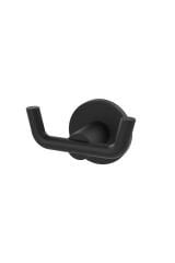 Inci Siyah Kapaksız Kağıtlık + Ikili Bornoz Askılık Banyo Seti