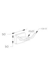 Kare Mat Siyah Ikili Askılık + Kapaksız Kağıtlık + Uzun Havluluk Banyo Seti