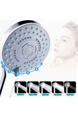 Solid 5 Fonksiyonlu Duş Başlığı + Pvc Hortumu Duş Takımı Duş Seti