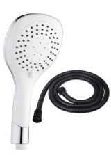 Bianco 3 Fonksiyonlu Duş Başlığı Siyah Duş Hortumu Duş Seti