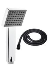 Quadro Duş Başlığı + Siyah Duş Hortumu + Mafsal Duş Takımı Duş Seti