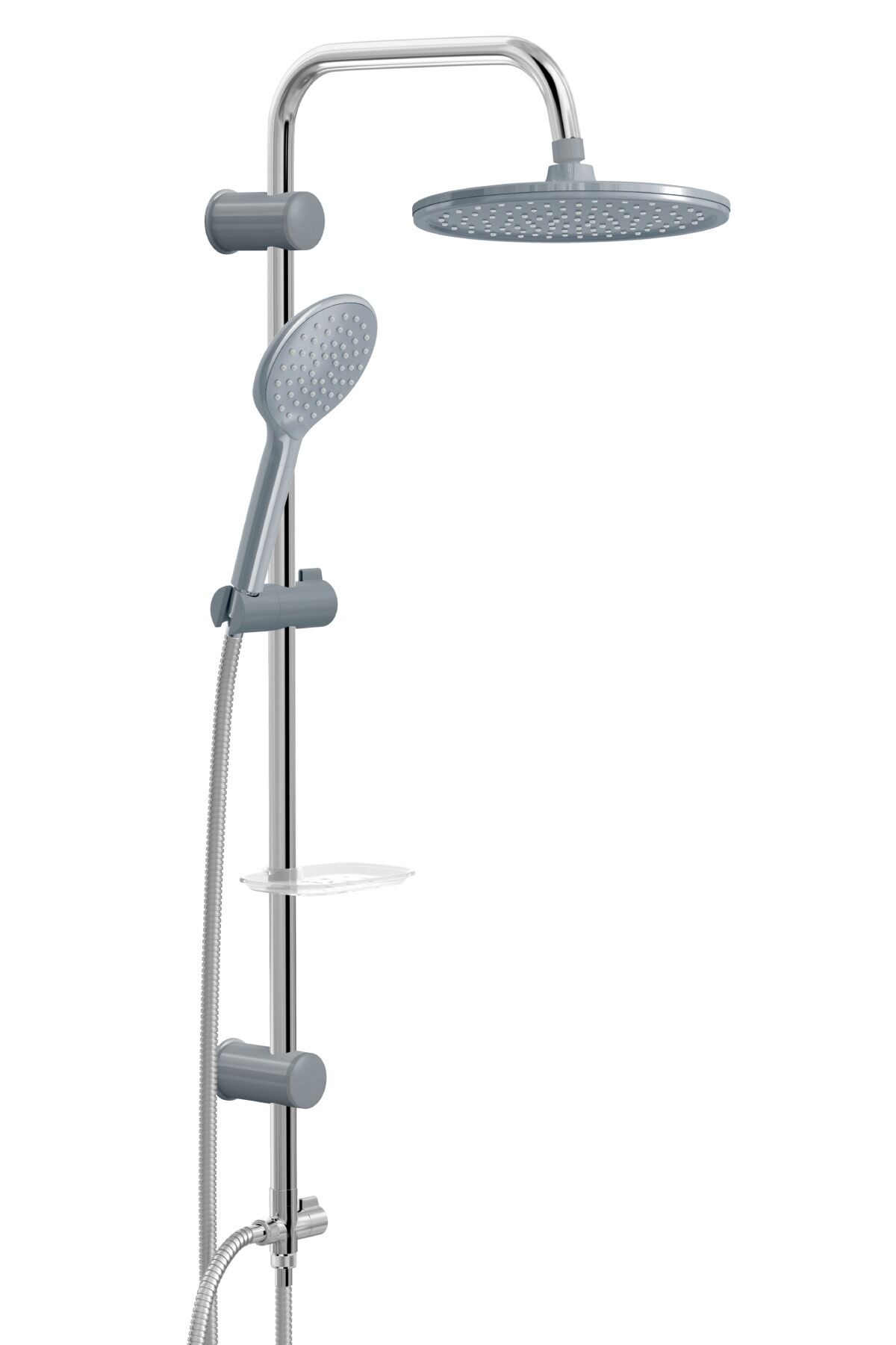 Rain Deluxe Gri Orion Tepe Duş Takımı Duş Sistemi