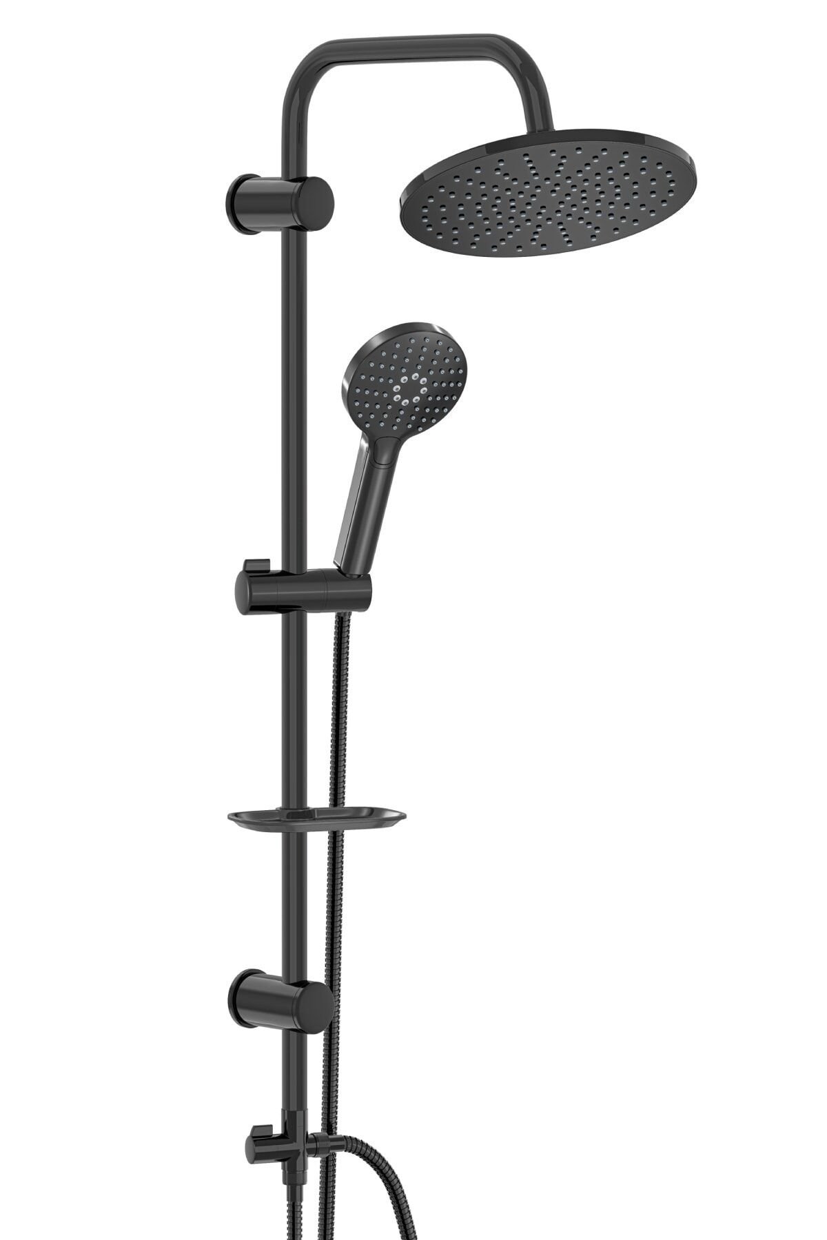 Rain 3+1 Fonksiyonlu Rainmax Jet Siyah Tepe Duş Takımı Duş Sistemi