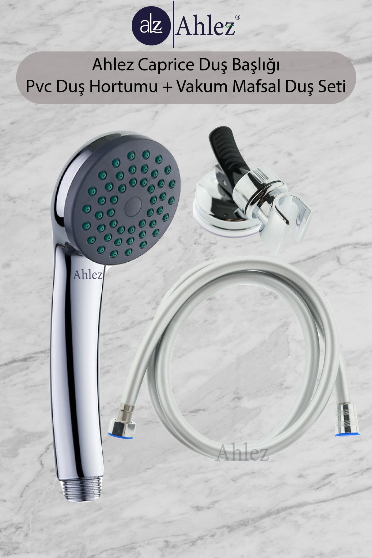 Caprice Duş Başlığı Vakumlu Mafsal Duş Hortumu Duş Takımı Duş Sistemi