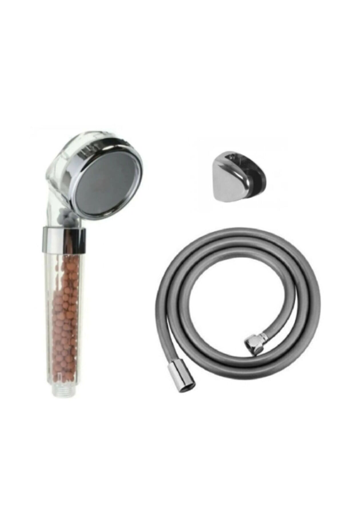 Su Tasarruflu Arıtmalı Duş Başlığı + Vera Pvc Hortum + Duş Askısı Duş Seti