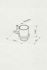 Mat Siyah Ikili Askılık + Diş Fırçalık + Sabunluk + Kağıtlık Banyo Seti