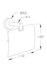 Paslanmaz Elips Havluluk + Kapaklı Kağıtlık + Tekli Askılık Banyo Takım Seti