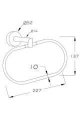 Diamond Paslanmaz Elips Havluluk