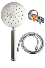 Lite Paslanmaz Duş Başlığı + Duş Hortumu + Vakumlu Mafsal Duş Takımı Duş Seti