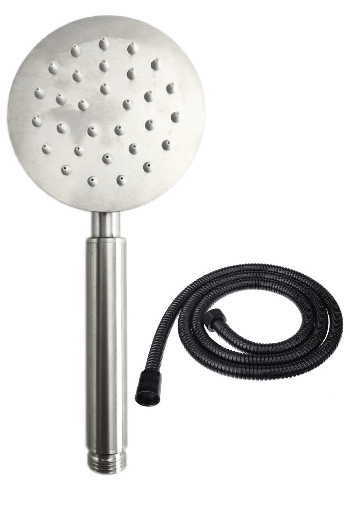 Lite Paslanmaz Duş Başlığı + Siyah Duş Hortumu Duş Takımı Duş Seti