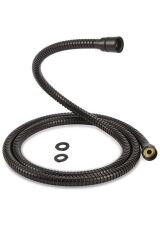 Lite Paslanmaz Duş Başlığı + Siyah Duş Hortumu + Mafsal Duş Takımı