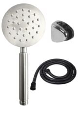 Lite Paslanmaz Duş Başlığı + Siyah Duş Hortumu + Mafsal Duş Takımı