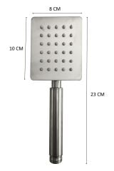 Shine Krom Paslanmaz Duş Başlığı + Duş Hortumu + Vakumlu Mafsal Duş Takımı