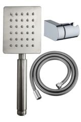 Shine Krom Paslanmaz Duş Başlığı + Pvc Duş Hortumu + L Mafsal Duş Takımı